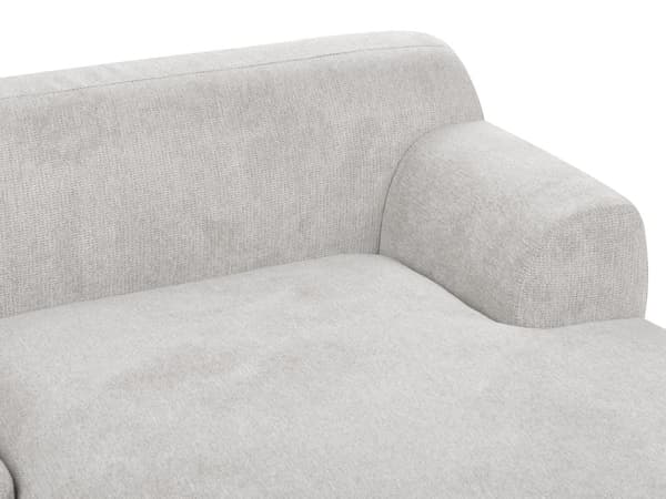 Hjørnesofa med Chaiselong Lysegrå Polyester 3 Personers Sofa L Formet Dyb Sofahjørne Siddemøbel Blød Stofsofa Venstrevendt