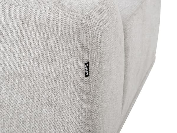 Hjørnesofa med Chaiselong Lysegrå Polyester 3 Personers Sofa L Formet Dyb Sofahjørne Siddemøbel Blød Stofsofa Venstrevendt
