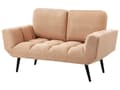 Miniatyrbillede 6 af 11: Sovesofa Beige Polyester 2 Personers Moderne Blød Sofa Sofaseng To Personers Designsofa Praktisk Splitback Stofsofa God Liggekomfort