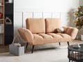 Miniatyrbillede 2 af 11: Sovesofa Beige Polyester 2 Personers Moderne Blød Sofa Sofaseng To Personers Designsofa Praktisk Splitback Stofsofa God Liggekomfort