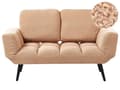 Miniatyrbillede 1 af 11: Sovesofa Beige Polyester 2 Personers Moderne Blød Sofa Sofaseng To Personers Designsofa Praktisk Splitback Stofsofa God Liggekomfort