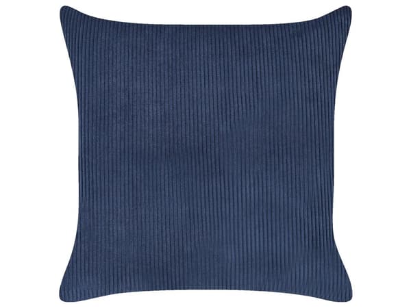 Hjørnesofa Venstrevendt Blå Kordfløyel Stoffputer Metall Svart Ben Retro Design Pute Ryggstøtte