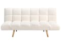 Miniatyrbillede 5 af 11: Sovesofa Hvid Boucle 2 Personers Moderne Blød Sofa Sofaseng To Personers Designsofa Praktisk Splitback Stofsofa God Liggekomfort