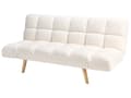 Miniatyrbillede 6 af 11: Sovesofa Hvid Boucle 2 Personers Moderne Blød Sofa Sofaseng To Personers Designsofa Praktisk Splitback Stofsofa God Liggekomfort