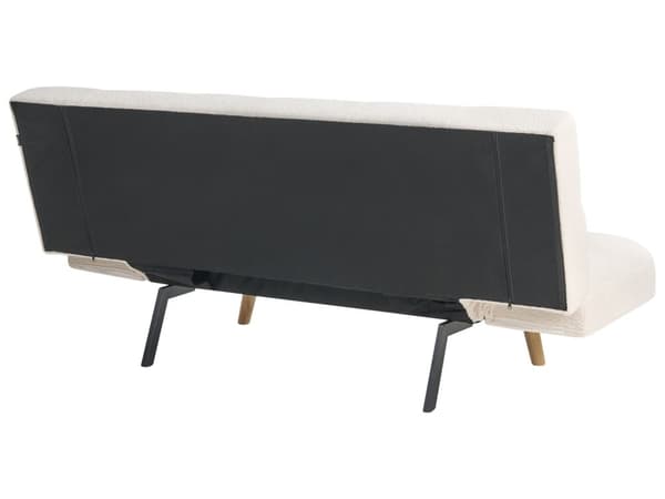 Sovesofa Hvid Boucle 2 Personers Moderne Blød Sofa Sofaseng To Personers Designsofa Praktisk Splitback Stofsofa God Liggekomfort