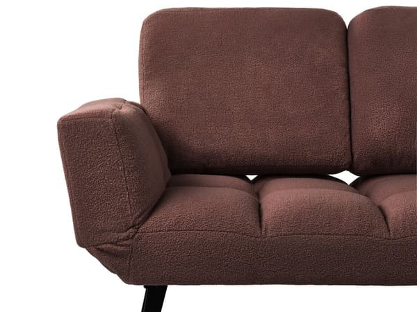 Sovesofa Brun Boucle 2 Personers Moderne Blød Sofa Sofaseng To Personers Designsofa Praktisk Splitback Stofsofa God Liggekomfort