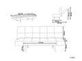 Miniatyrbillede 3 af 11: Sovesofa Brun Boucle 2 Personers Moderne Blød Sofa Sofaseng To Personers Designsofa Praktisk Splitback Stofsofa God Liggekomfort