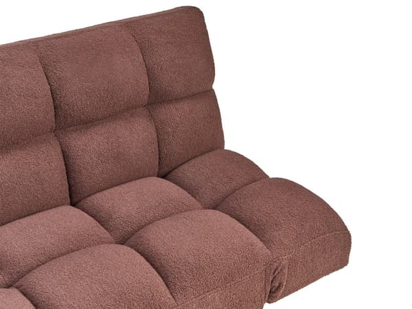Sovesofa Brun Boucle 2 Personers Moderne Blød Sofa Sofaseng To Personers Designsofa Praktisk Splitback Stofsofa God Liggekomfort