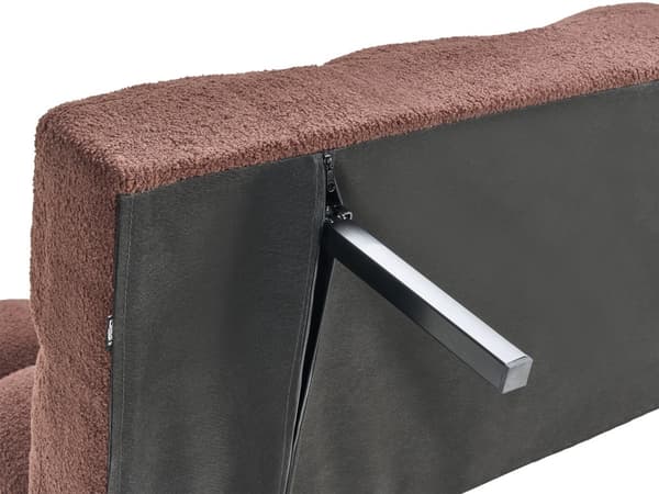 Sovesofa Brun Boucle 2 Personers Moderne Blød Sofa Sofaseng To Personers Designsofa Praktisk Splitback Stofsofa God Liggekomfort