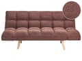 Miniatyrbillede 1 af 11: Sovesofa Brun Boucle 2 Personers Moderne Blød Sofa Sofaseng To Personers Designsofa Praktisk Splitback Stofsofa God Liggekomfort