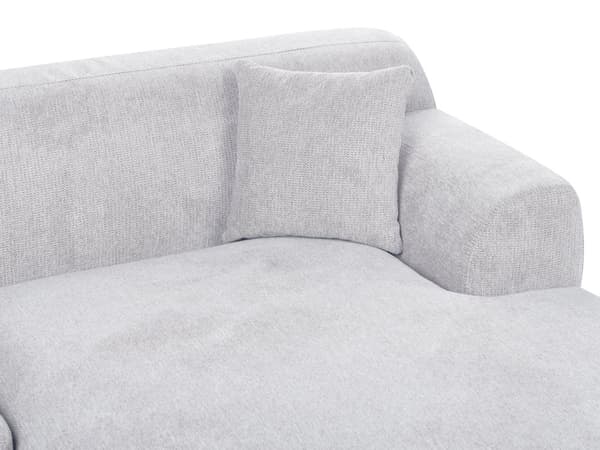 Hörnsoffa Ljusgrå Tyg Vänster Vattenavvisande Klädsel 3-sits Minimalistisk Stil