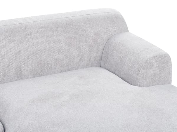 Hörnsoffa Ljusgrå Tyg Vänster Vattenavvisande Klädsel 3-sits Minimalistisk Stil