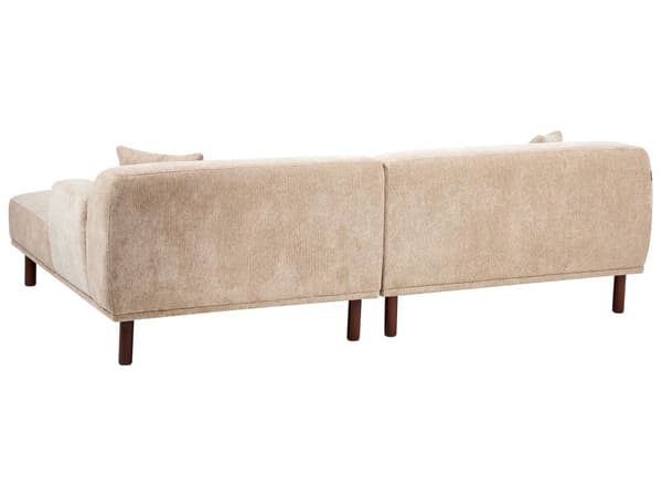 Hörnsoffa Vänster Beige Vattenavvisande Klädsel 3-sitsig Minimalistisk Stil