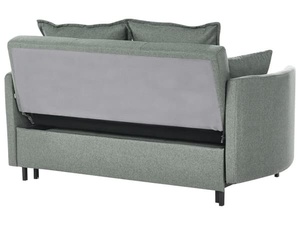 Bäddsoffa 2-sits Grön Sovfunktion Profilerade Armstöd