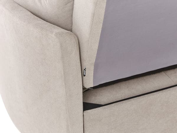 Bäddsoffa 2-sits Taupe Sovfunktion Profilerade Armstöd