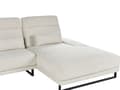 Miniatyrbilde 10 av 11: Venstre Hjørnesofa Lys beige Polyester Polstring Stålben Justerbare Armlener og Ryggstøtte Stue Møbler