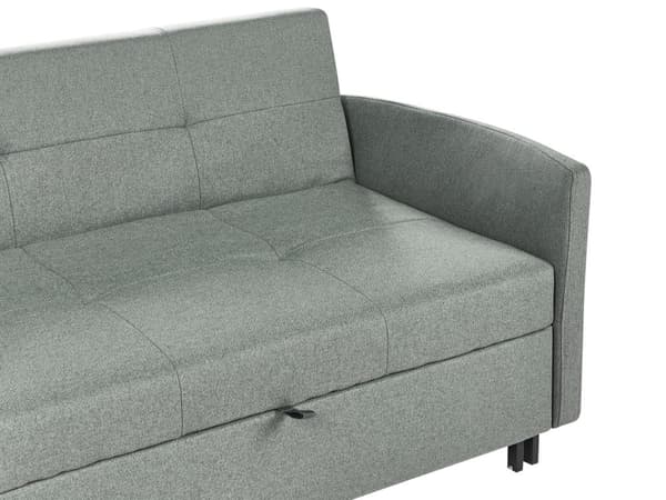 2 seters Sovesofa Grønn Sovefunksjon Profilerte Armlener Moderne Design
