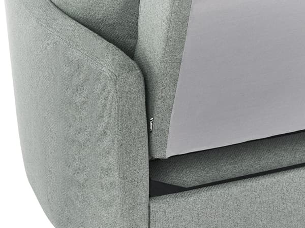 2 seters Sovesofa Grønn Sovefunksjon Profilerte Armlener Moderne Design