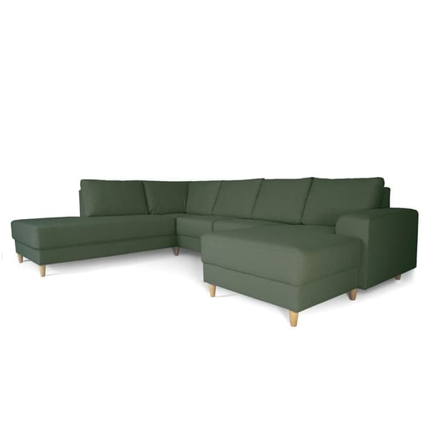 Nordic U-sofa venstrevendt grøn.