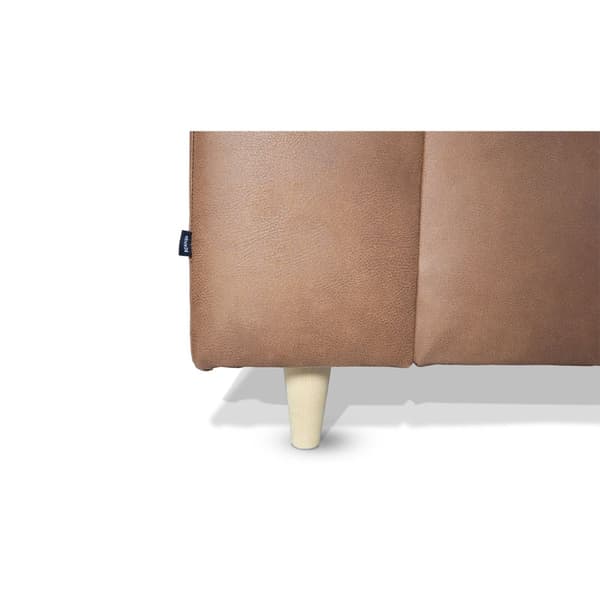 Nordic U-soffa vänster cognacfärgad läder.