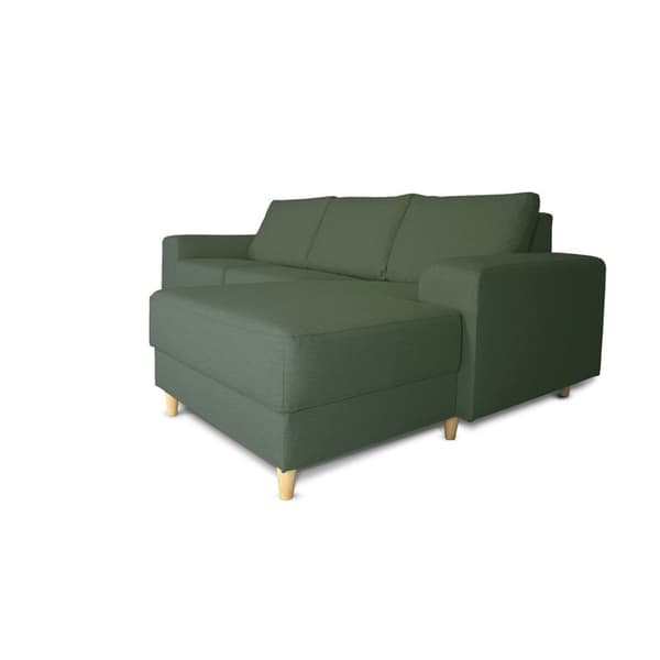 Nordic soffa med schäslong högervänd grön.