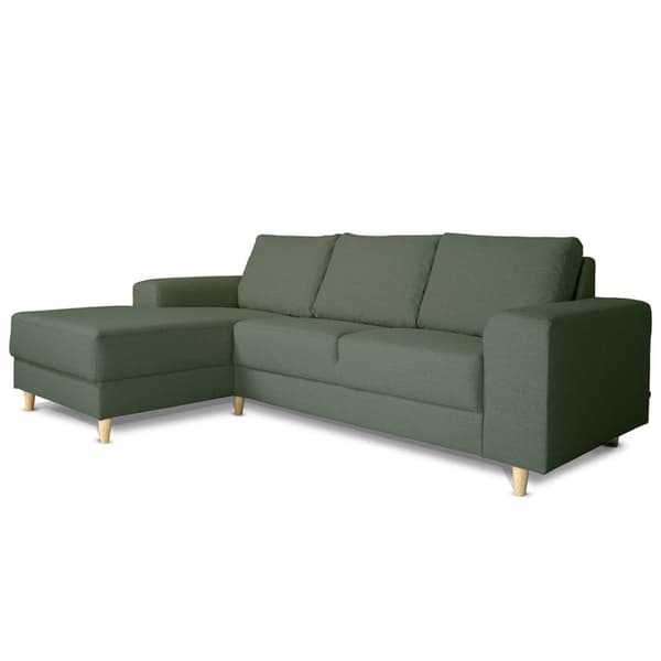 Nordic sofa med chaiselong venstrevendt grøn.