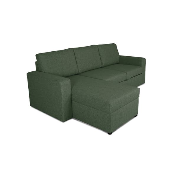 Odin sovesofa, hjørnesofa med lagring høyre eller venstrevent grønn.