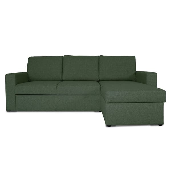 Odin sovesofa, hjørnesofa med lagring høyre eller venstrevent grønn.