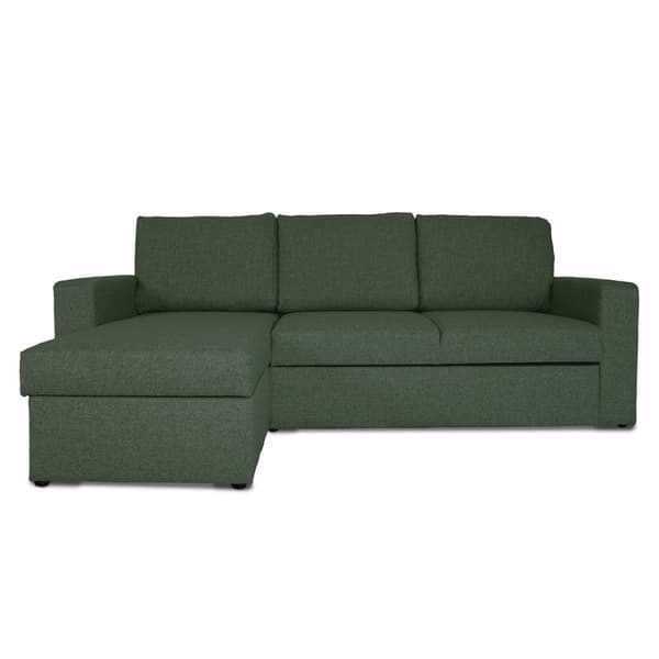 Odin sovesofa, hjørnesofa med lagring høyre eller venstrevent grønn.