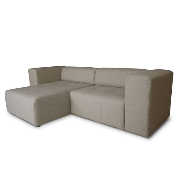 Heaven sofa med sjeselong høyre eller venstrevent grå sandfarget.