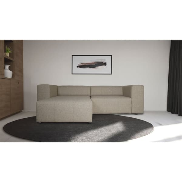 Heaven sofa med sjeselong høyre eller venstrevent grå sandfarget.
