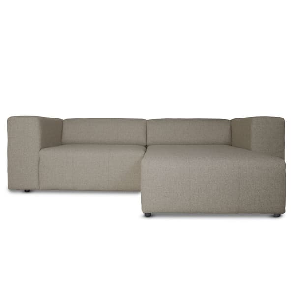 Heaven sofa med sjeselong høyre eller venstrevent grå sandfarget.