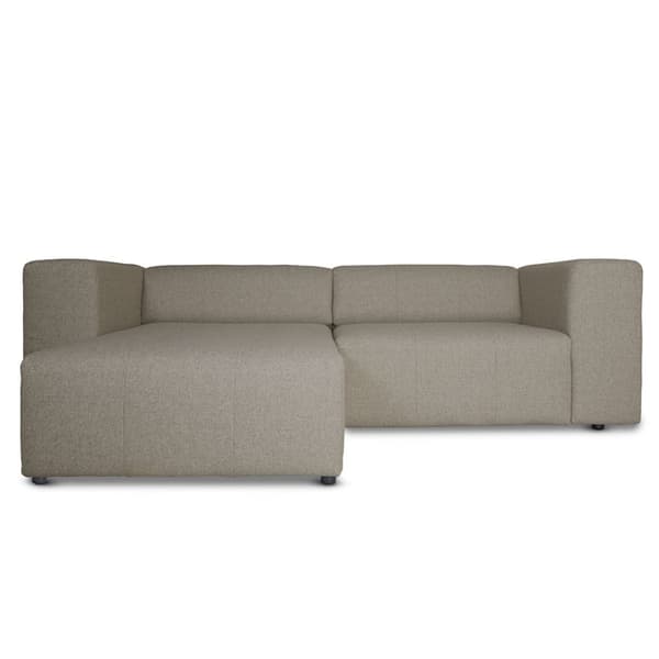 Heaven sofa med sjeselong høyre eller venstrevent grå sandfarget.