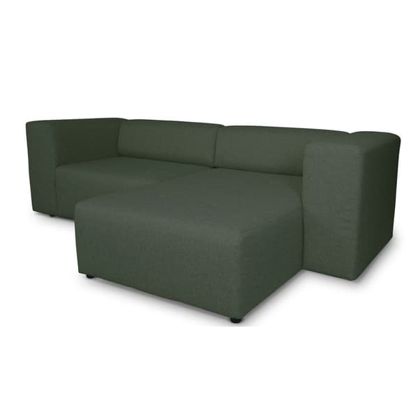 Heaven sofa med sjeselong høyre eller venstrevent grønn.