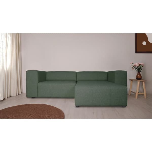 Heaven sofa med sjeselong høyre eller venstrevent grønn.