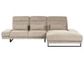 Miniatyrbillede 1 af 11: Hjørnesofa med Open End Taupe Stof Polyester 4 Personers Sofa med Chaiselong L Formet Sofa Dyb Blød Stofsofa Design Venstrevendt