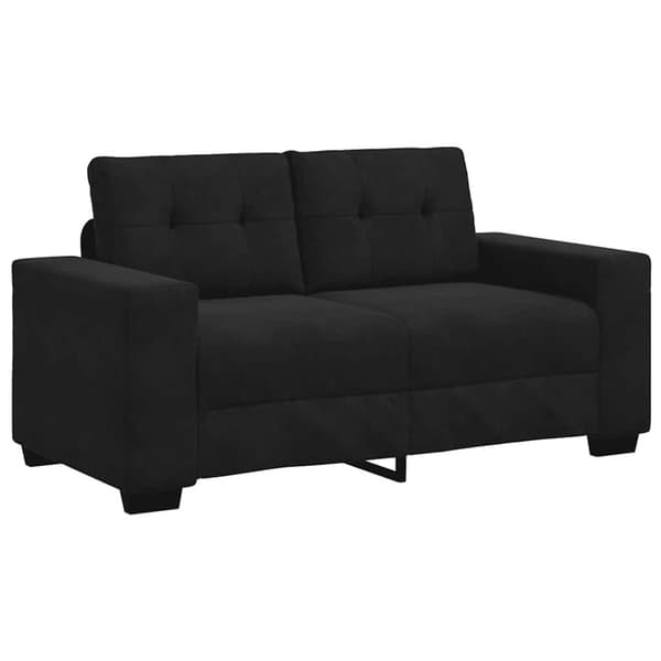 Loveseat soffa svart 120 cm sammet