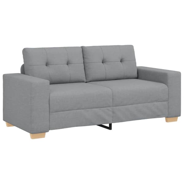 Loveseat soffa ljusgrå 140 cm tyg