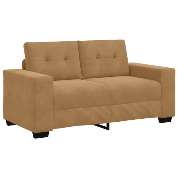 Loveseat soffa brun 120 cm sammet