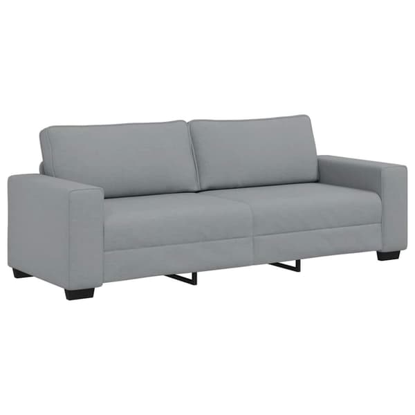 3-sitssoffa ljusgrå 180 cm tyg