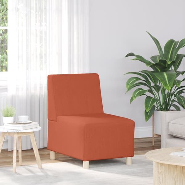 Soffstol röd orange 55 cm manchestertyg