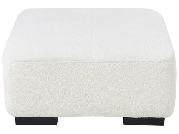 Venstre Hjørnesofa med Ottoman Hvit Boucle L-formet 4-seter med Kasteputer Moderne Design
