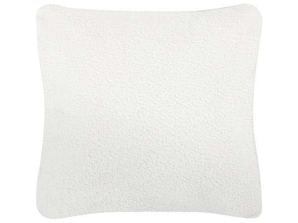 Venstre Hjørnesofa med Ottoman Hvit Boucle L-formet 4-seter med Kasteputer Moderne Design