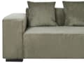 Miniatyrbilde 8 av 11: Venstrehånds Hjørnesofa Grønn Kordfløyel L-formet 4-seter Jumbo Cord med puter Moderne design