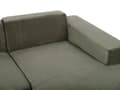 Miniatyrbilde 10 av 11: Venstrehånds Hjørnesofa Grønn Kordfløyel L-formet 4-seter Jumbo Cord med puter Moderne design