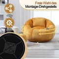 Miniatyrbild 2 av 4: Skumminnesfåtölj - Soffa - 360° svängbar - Gul - 1 plats