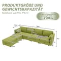Miniatyrbild 4 av 4: U-soffa - Ej specificerad - Konvertibel - Linne tyg - 5 platser - Olivgrön
