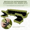 Miniatyrbild 2 av 4: U-soffa - Ej specificerad - Konvertibel - Linne tyg - 5 platser - Olivgrön