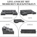 Miniatyrbild 3 av 4: Sektionell soffa - Ej specificerad - U - Chenille tyg - 4 sittplatser - Vändbar