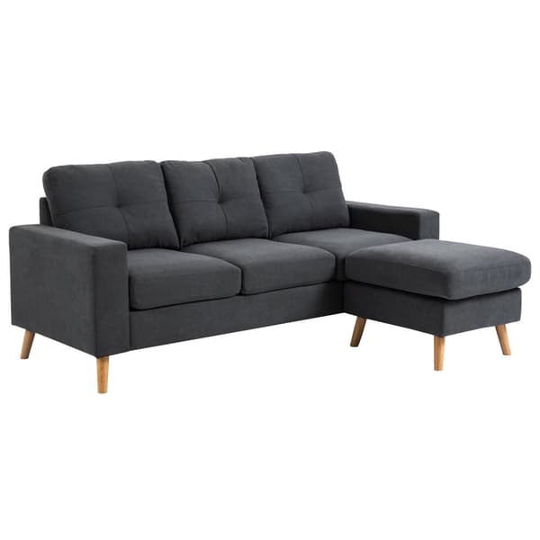 Rootz 3 -personers hjørne sofa sæt - Modulær sofa - Skandinavisk lounge - Maksimal komfort - 193 cm x 136 cm x 85 cm Anthracite Gray